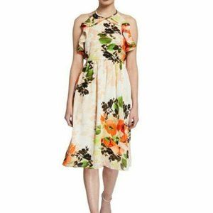 nicole miller polka dot silk dress Nicole Miller Dresses | Nicole Miller Satin Midi Dress | Color: Black/Tan | Size: M